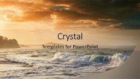  Presentation with costa rica - Slides enhanced with beautiful tropical pacific ocean coast background and a  colored foreground