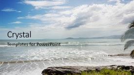  Presentation with costa rica - Slides with beautiful tropical pacific ocean coast background and a  colored foreground