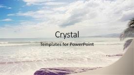  Presentation with costa rica - PPT theme with beautiful tropical pacific ocean coast background and a  colored foreground