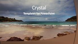  Presentation with costa rica - Audience pleasing slides consisting of beautiful tropical pacific ocean coast backdrop and a gray colored foreground