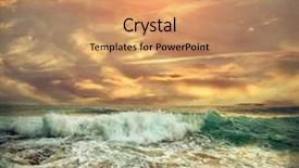  Presentation with tropical storm - Audience pleasing PPT theme consisting of beautiful tropical sea view backdrop and a coral colored foreground