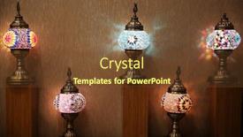  Presentation with lamps - PPT theme featuring beautiful turkish lamps on shelves background and a tawny brown colored foreground
