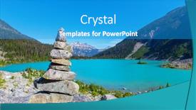  Presentation with canada - Slide deck featuring beautiful-turquoise-waters background and a teal colored foreground