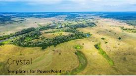  Presentation with beautiful nature - Presentation theme having beautiful-ukrainian-nature-background-drone background and a gold colored foreground