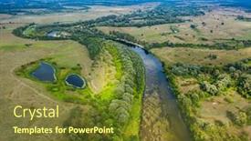  Presentation with beautiful nature - Presentation having beautiful-ukrainian-nature-background-drone background and a tawny brown colored foreground