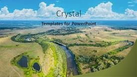  Presentation with beautiful nature - Presentation theme with beautiful-ukrainian-nature-background-drone background and a light blue colored foreground