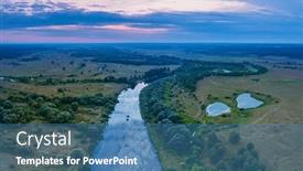  Presentation with nature river - PPT theme having beautiful-ukrainian-nature-background-drone background and a  colored foreground