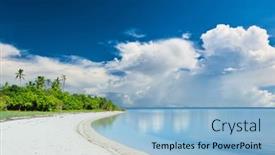  Presentation with philippines - Presentation design with beautiful-uninhabited-island-at-philippines background and a light blue colored foreground
