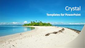  Presentation with philippines - Theme with beautiful uninhabited island at philippines background and a teal colored foreground
