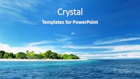  Presentation with philippines - Cool new PPT theme with beautiful uninhabited island at philippines backdrop and a teal colored foreground