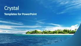  Presentation with philippines - Slide deck featuring beautiful uninhabited island at philippines background and a ocean colored foreground