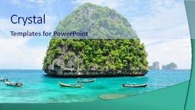  Presentation with prison thailand - Presentation theme featuring beautiful uninhabited island in thailand background and a  colored foreground