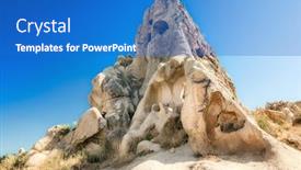  Presentation with cappadocia - Audience pleasing slide deck consisting of beautiful-valleys-of-cappadocia-turkey backdrop and a teal colored foreground