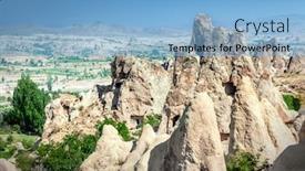  Presentation with cappadocia - Slide deck enhanced with beautiful-valleys-of-cappadocia-turkey background and a light blue colored foreground