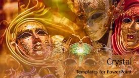  Presentation with masks - Amazing PPT theme having beautiful venetian masks background sales backdrop and a red colored foreground