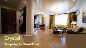  Presentation with apartment - Presentation enhanced with beautiful vestibule in a modern background and a tawny brown colored foreground