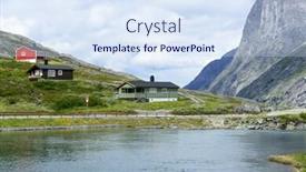  Presentation with road - PPT theme with beautiful-view-from-the-trollstigen background and a sky blue colored foreground