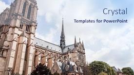  Presentation with notre dame paris france - Audience pleasing presentation consisting of beautiful view notre dame cathedral in paris france french for our lady of paris backdrop and a sky blue colored foreground