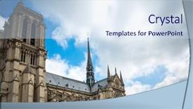  Presentation with notre dame paris france - Slides enhanced with beautiful view notre dame cathedral in paris france french for our lady of paris background and a sky blue colored foreground