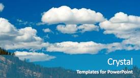  Presentation with blue sky - Amazing presentation theme having beautiful view of alpine meadow backdrop and a  colored foreground