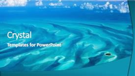  Presentation with bahamas - Cool new theme with beautiful view of bahamas islands backdrop and a teal colored foreground