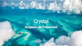 Presentation with bahamas - Amazing PPT theme having beautiful view of bahamas islands backdrop and a teal colored foreground