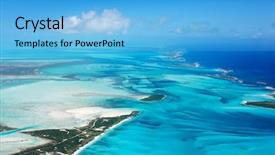  Presentation with bahamas - Audience pleasing slide set consisting of beautiful view of bahamas islands backdrop and a light blue colored foreground