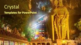  Presentation with stairs - Slide deck with beautiful-view-of-colorful-stairs background and a tawny brown colored foreground