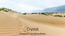  Presentation with coastal - Cool new presentation theme with beautiful-view-of-golden-sand backdrop and a coral colored foreground