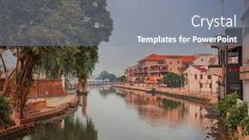 Presentation with malacca - Amazing slide set having beautiful-view-of-malacca-river backdrop and a gray colored foreground