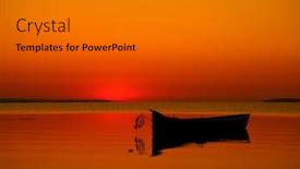  Presentation with old fishing boat - PPT theme featuring beautiful-view-of-old-fishing background and a gray colored foreground