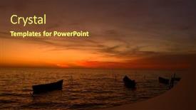  Presentation with old fishing boat - Slide deck with beautiful-view-of-old-fishing background and a tawny brown colored foreground