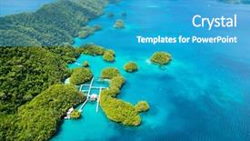  Presentation with japanese new year above view - PPT layouts enhanced with beautiful view of palau islands background and a  colored foreground
