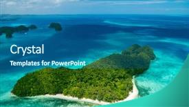 Presentation with japanese new year above view - Amazing PPT layouts having beautiful view of palau islands backdrop and a ocean colored foreground