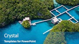  Presentation with japanese new year above view - Slide deck with beautiful view of palau islands background and a  colored foreground