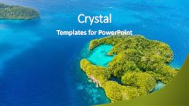 Presentation with japanese new year above view - Beautiful presentation featuring beautiful view of palau islands backdrop and a  colored foreground