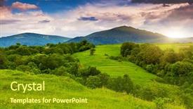  Presentation with alpine - Slides consisting of beautiful view of rural alpine background and a tawny brown colored foreground