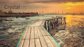  Presentation with malaysia - Colorful slide deck enhanced with beautiful-view-of-sunrise backdrop and a coral colored foreground