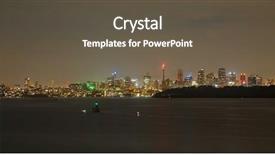  Presentation with sydney - Audience pleasing PPT theme consisting of beautiful view of sydney backdrop and a tawny brown colored foreground