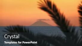  Presentation with volcano - Audience pleasing PPT theme consisting of beautiful-view-of-the-active backdrop and a dark gray colored foreground