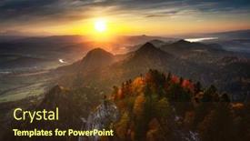  Presentation with mountains - Presentation design enhanced with beautiful-view-of-the-pieniny background and a  colored foreground