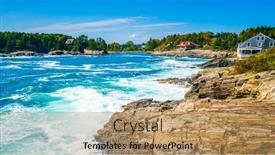  Presentation with rocky - Amazing presentation theme having beautiful-view-of-the-rocky backdrop and a coral colored foreground