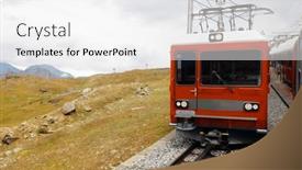  Presentation with train railway - Presentation theme enhanced with beautiful-view-of-the-swiss background and a white colored foreground