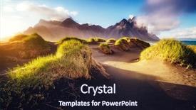  Presentation with mountain view - Beautiful PPT theme featuring beautiful view of the yellow backdrop and a wine colored foreground