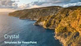  Presentation with zakynthos - Theme featuring beautiful-view-of-turquoise-sea background and a ocean colored foreground