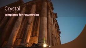  Presentation with ancient roman - Slide deck consisting of beautiful-view-on-a-gorgeous background and a wine colored foreground