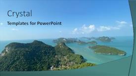  Presentation with national - Beautiful theme featuring beautiful-view-on-ang-thong backdrop and a light blue colored foreground