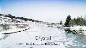  Presentation with iceland - Amazing slide set having beautiful-view-on-silfra-rift backdrop and a sky blue colored foreground