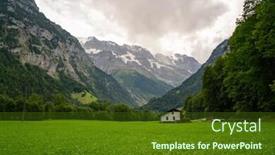 Presentation with switzerland - Cool new PPT layouts with beautiful-view-on-swiss-alps backdrop and a tawny brown colored foreground
