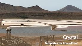  Presentation with old mines - PPT layouts featuring beautiful view to old salt background and a coral colored foreground